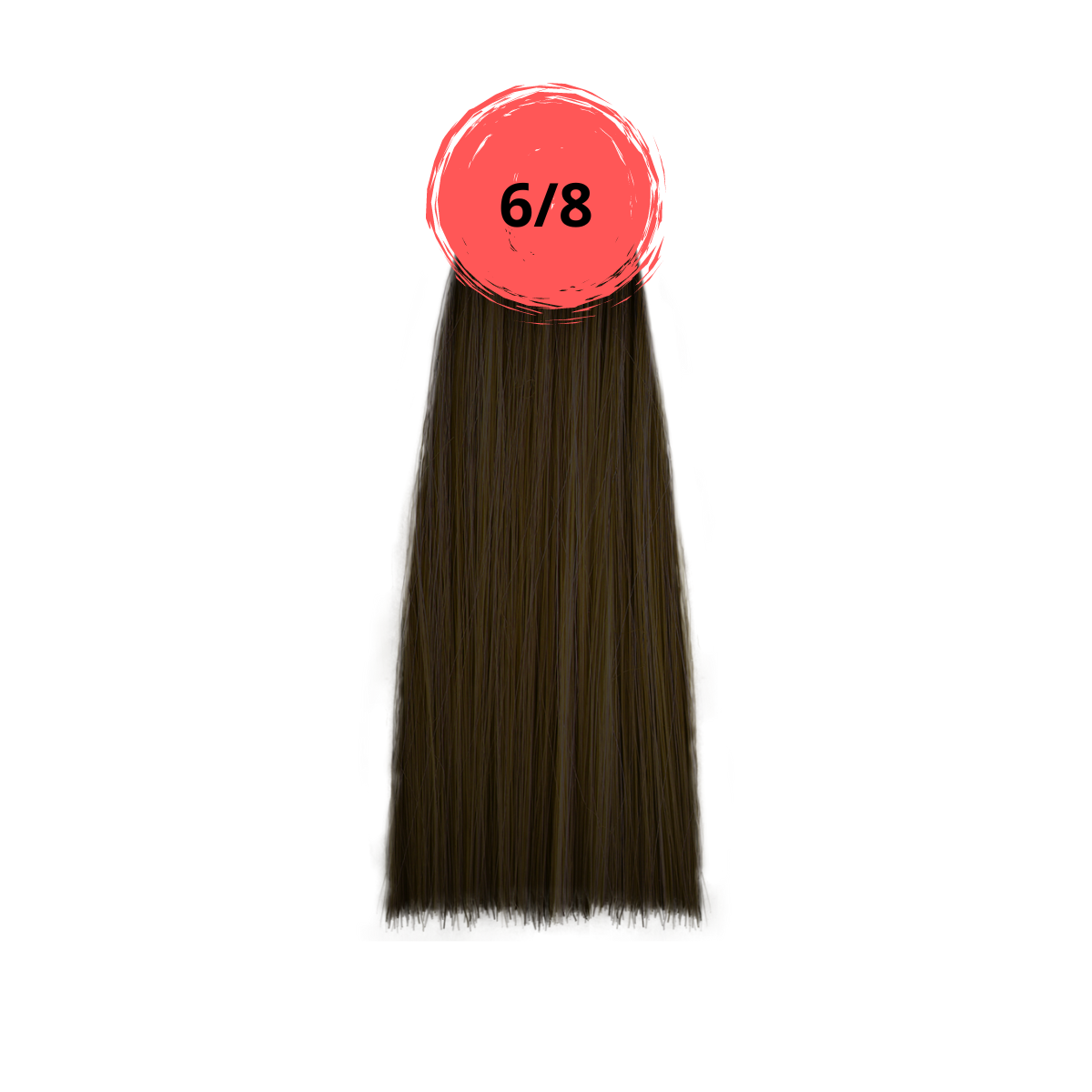Крем-краска inebrya color 6/8 темно-русый коричневый матовый, 100мл