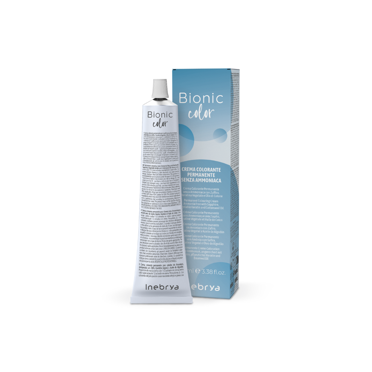 Крем-краска inebrya bionic color 5/2 светло-каштановый фиолетовый, 100мл